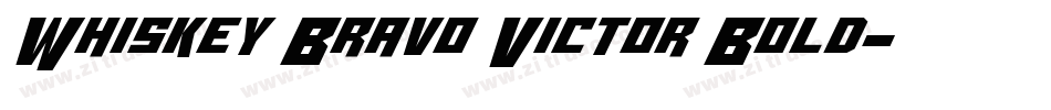 Whiskey Bravo Victor Bold字体转换